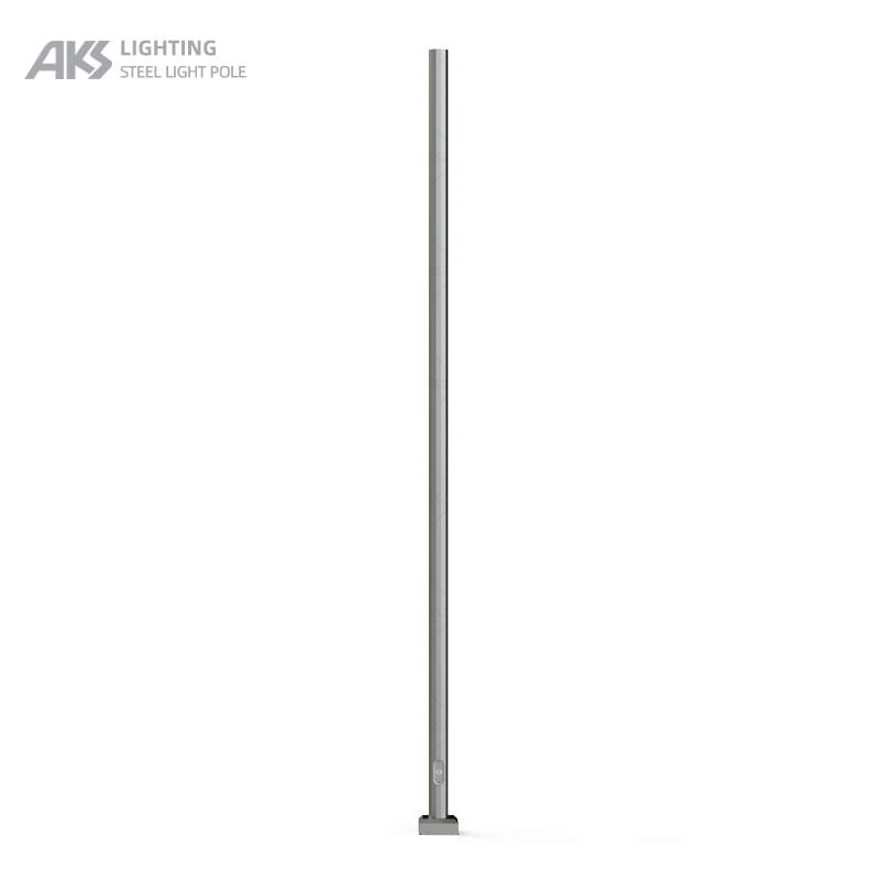 Metal dodecagonal hot dip galvanized straight light pole